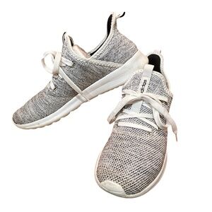Adidas Gray Mesh Sneakers Cloudfoam Lace Up Light Athletic Shoes Women’s 8